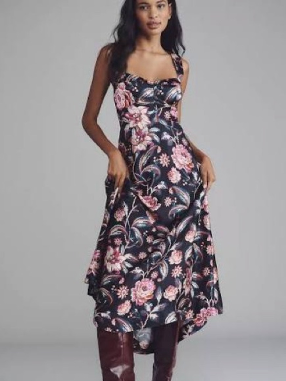Anthropologie Jocelyn Sleeveless Slip Dress-XXS/XS-NWT-BlackBerry